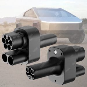 CCS2 to NACS Extended Adapter for Tesla Cybertruck at CCS2 charging station