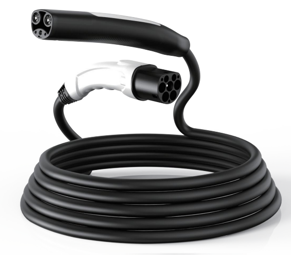 Type 2 to NACS Charging Cable 5-meter 32A for Tesla electric vehicles